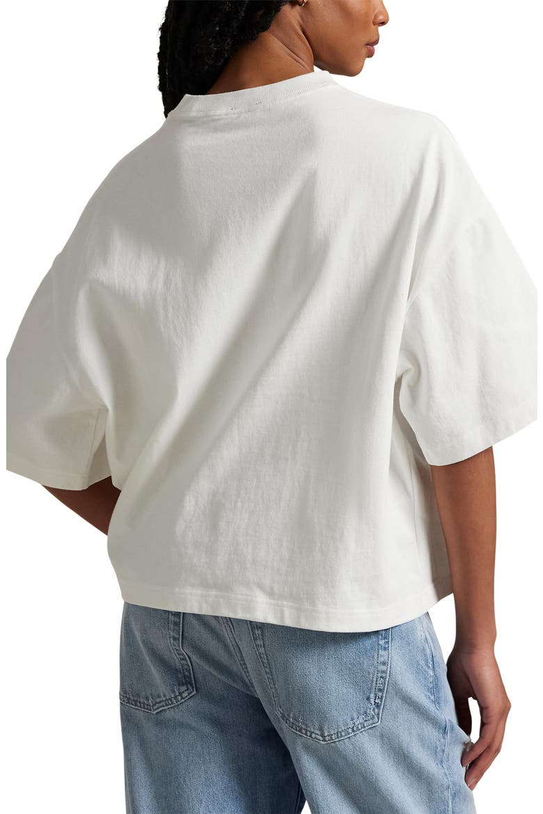 Logo Oversize Cotton Graphic T-Shirt, Alternate, color, ANTIQUE WHITE