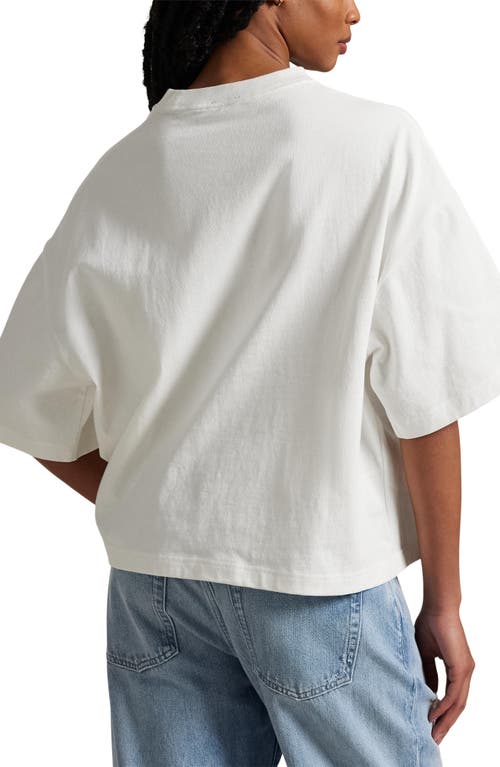 Shop Polo Ralph Lauren Logo Oversize Cotton Graphic T-shirt In Antique White