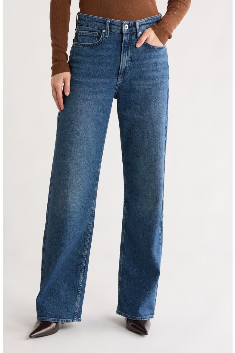Lori Mid Rise Wide Leg Jeans, Main, color, MACON