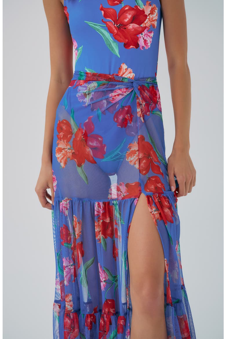 Sheer Cover-Up Maxi Skirt, Alternate, color, WATERCOLOR ROCOCO BOUQUET BLUE