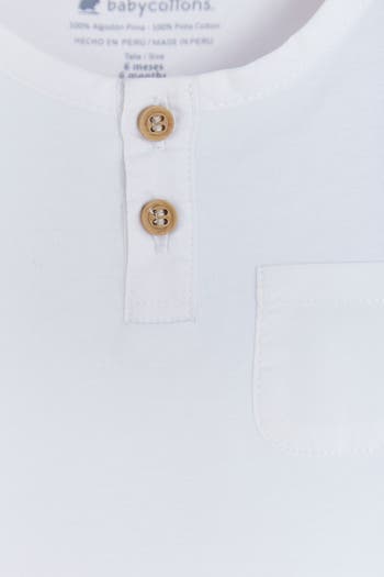Premium Peruvian Pima Cotton Essentials Mandarin Collar Bodysuit for Infant