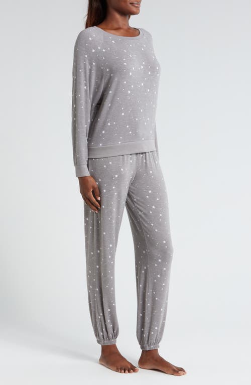 Honeydew Intimates Star Seeker Brushed Jersey Pajamas In Gray