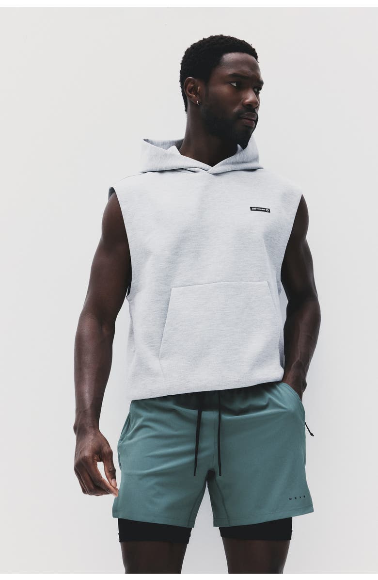 H&M Double-layered sports shorts with drymove, Main, color, Dusty Green