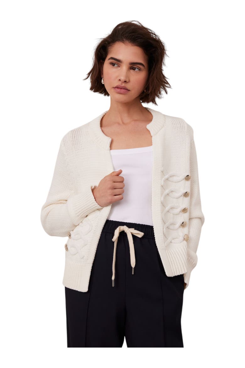 Military Knit Jacket, Main, color, Ivory