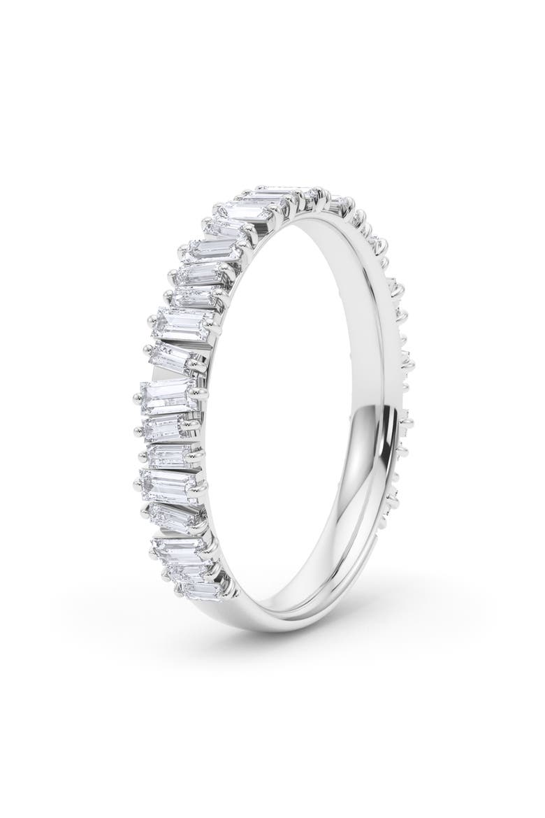 Lab Created Baguette Diamond Band Ring, Alternate, color, 18K WHITE GOLD