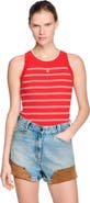SANDRO Striped knit vest top