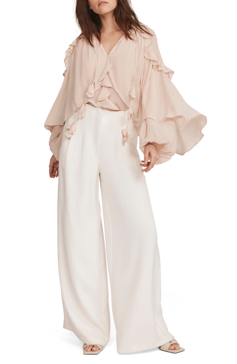 MINT VELVET Cape Ruffle Blouse, Alternate, color, 