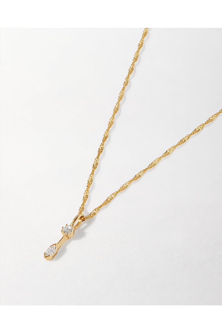 Marquise Solitaire Diamond Necklace, Alternate, color, Marquise
