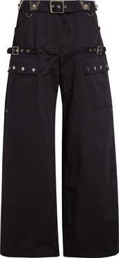 Chopova Lowena Thunderhull Belted Straight Leg Trousers