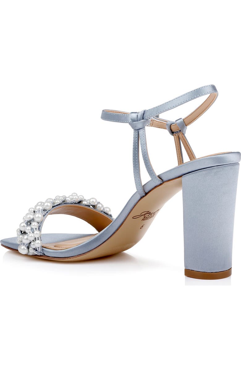 Jewel Badgley Mischka Peoria Ankle Strap Sandal, Alternate, color, Mist Blue Satin