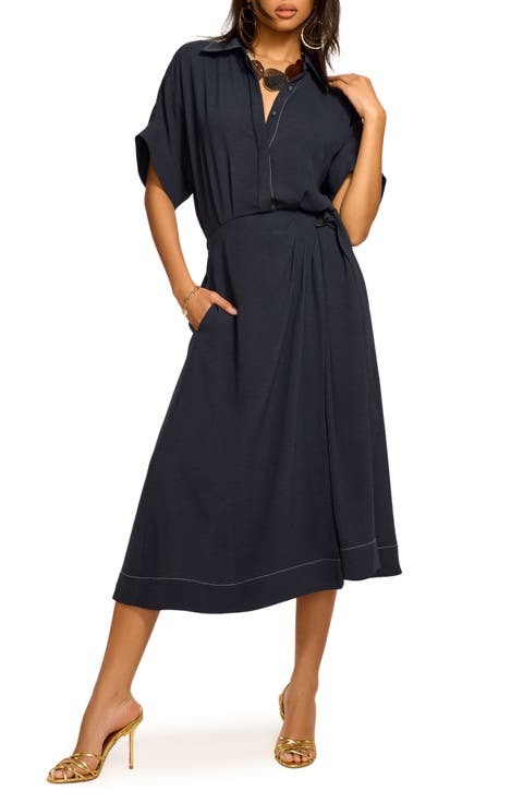 Sonnet Embroidered Midi Shirtdress