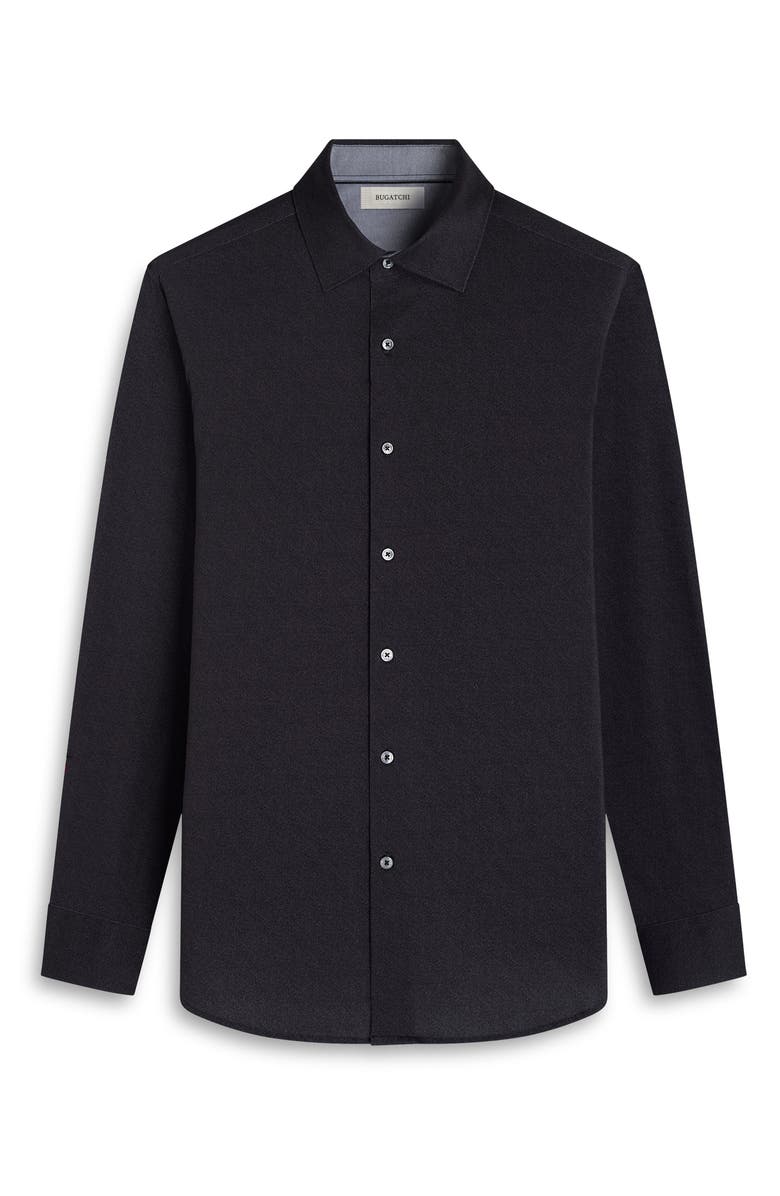 Bugatchi Jimmy OoohCotton<sup>®</sup> Button-Up Shirt, Alternate, color, Black