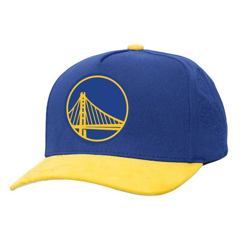 Men's Mitchell & Ness  Blue/Gold Golden State Warriors May Flowers Adjustable Hat