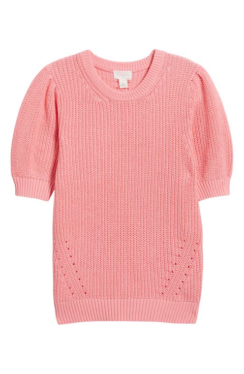 Elbow Sleeve Cotton Sweater