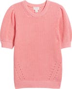 Caslon® Elbow Sleeve Cotton Sweater