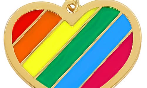 Bony Levy 14k Gold Rainbow Heart Pendant Necklace In Gold