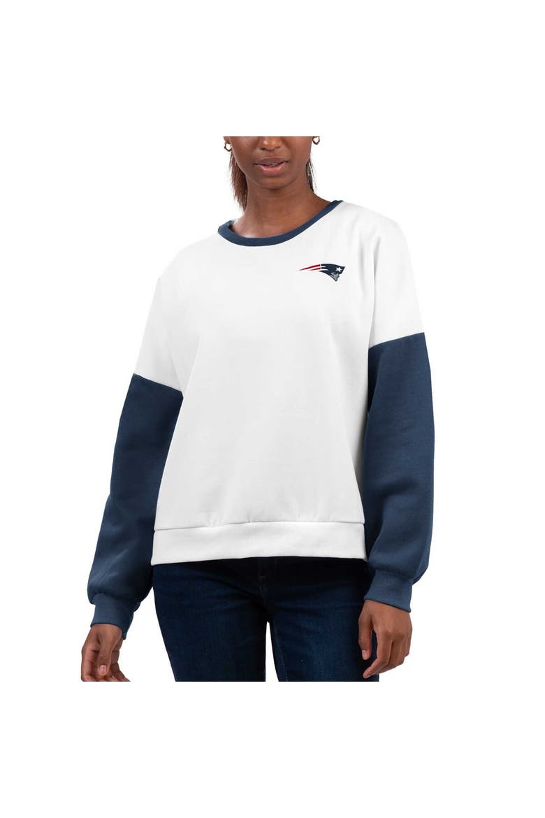 Women's G-III 4Her by Carl Banks White New England Patriots A-Game Pullover Sweatshirt, Alternate, color, White