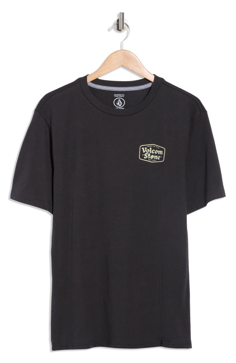 Volcom Stone Buckle Cotton Graphic T-Shirt, Main, color, Washed Black Heather