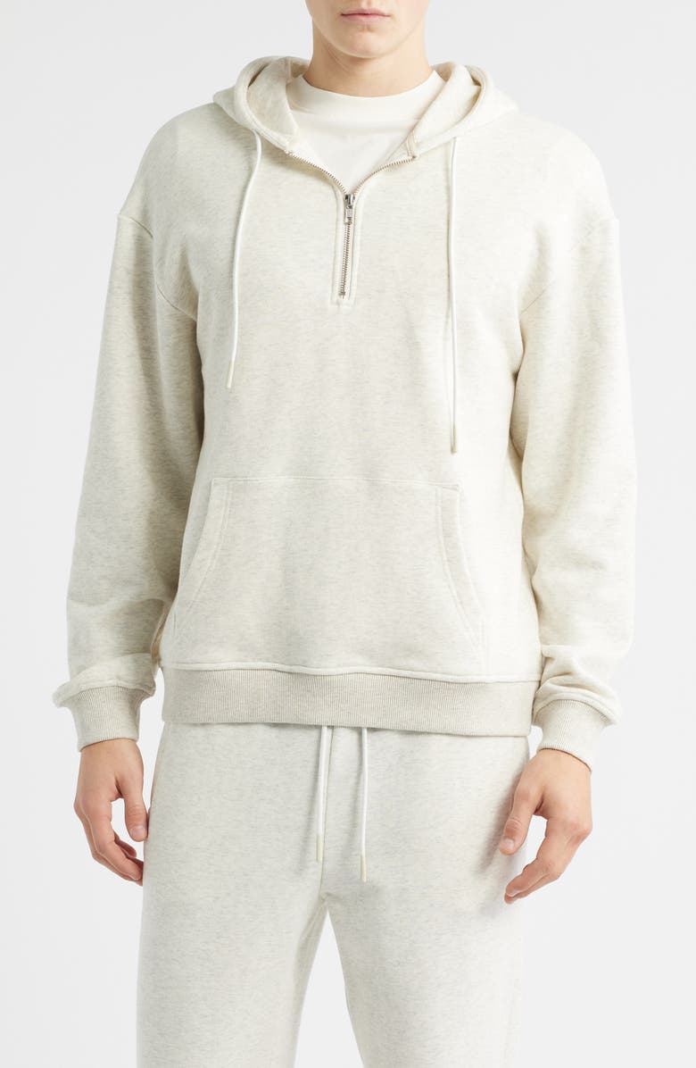 KROST Fleec Quarter Zip Hoodie, Main, color, Bleached Sand