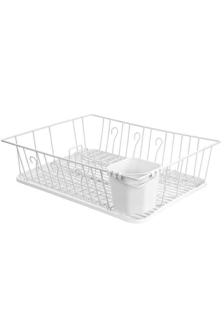 17.5 Inch Dish Rack, Main, color, White