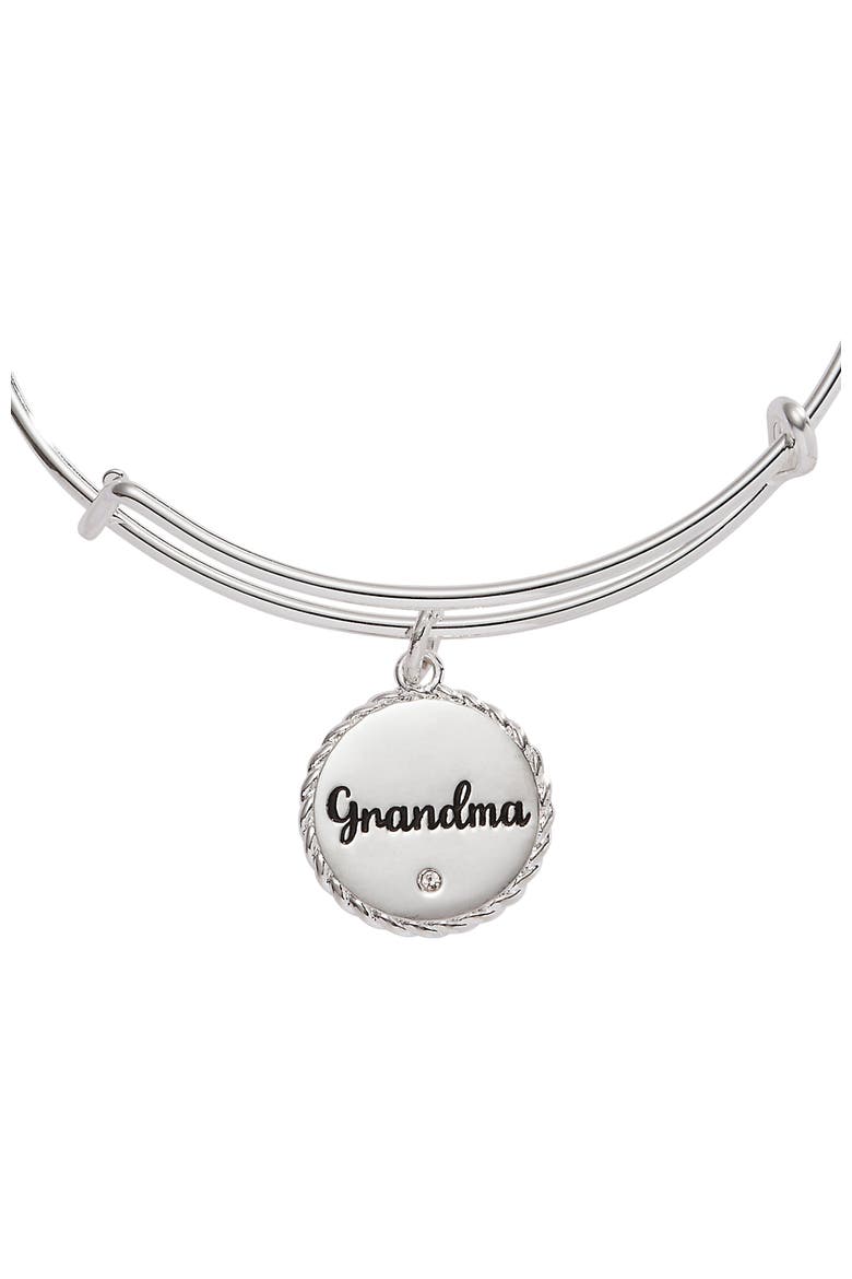 Grandma Charm Bangle Bracelet, Alternate, color, Silver