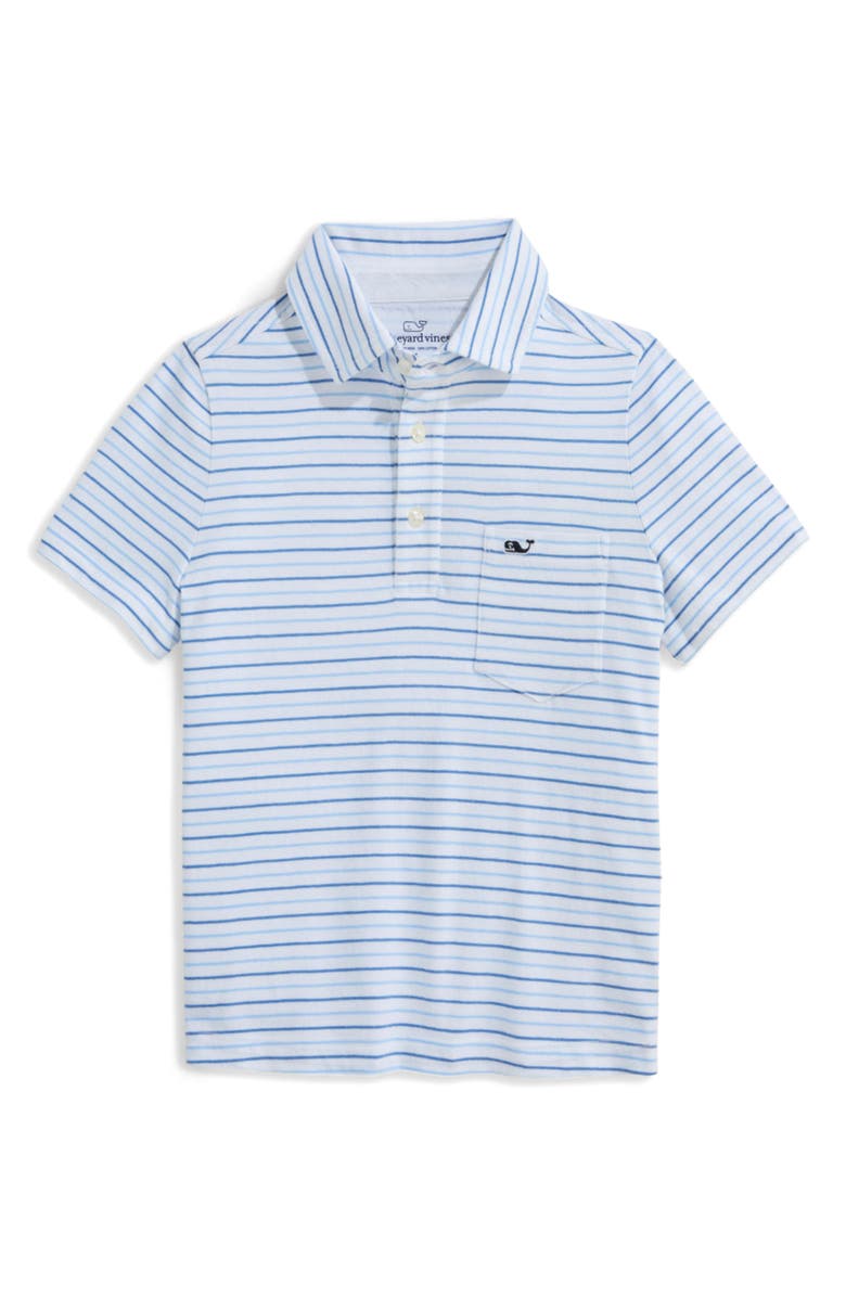 vineyard vines Kids' Stripe Surf Cotton Pocket Polo, Main, color, 