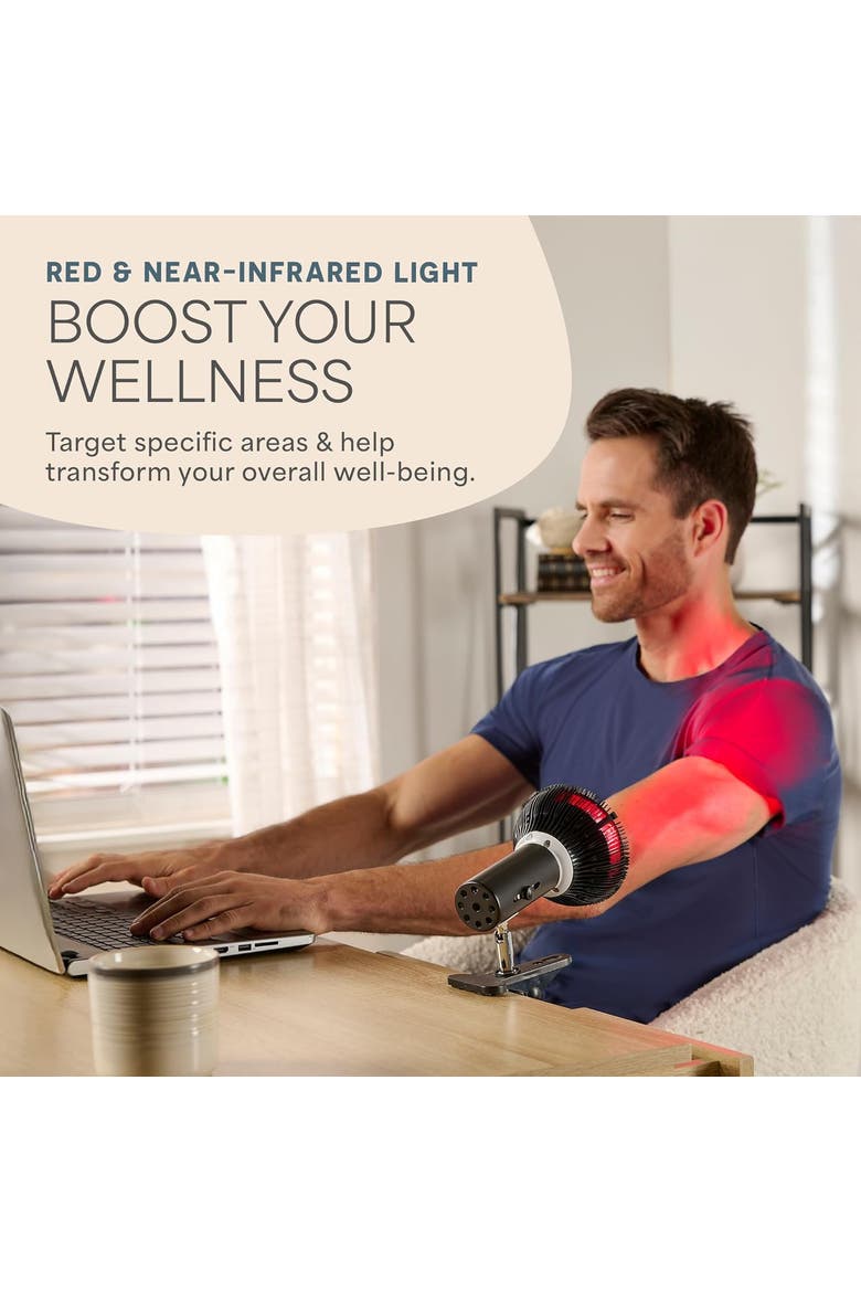 InfraGlow Near Infrared & Red Light Therapy Lamp Near Infrared Bulb, Alternate, color, Black
