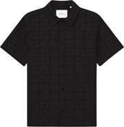 Les Deux Hector Broderie Anglaise Short Sleeve Button-Up Shirt