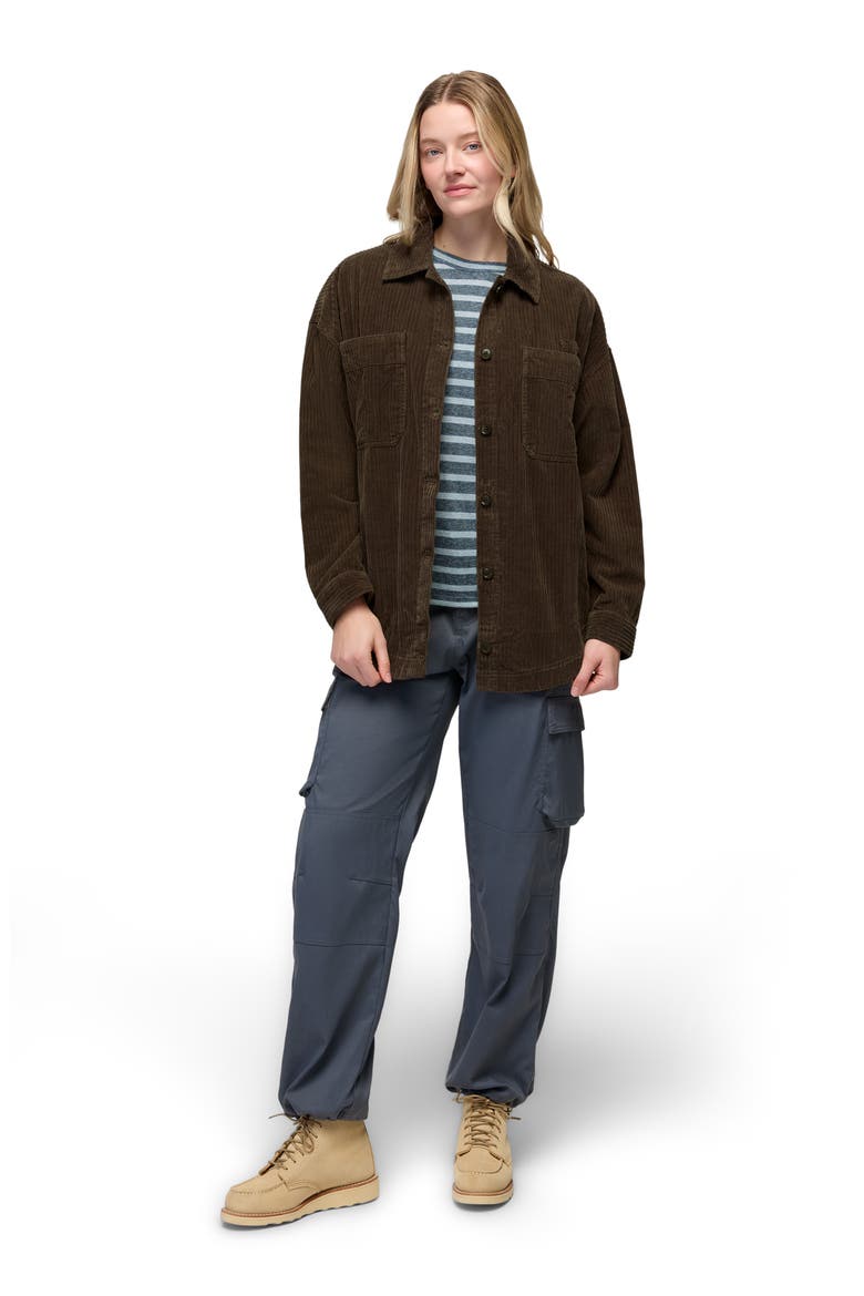 Annies Canyon Corduroy Shacket, Alternate, color, DARK ROAST