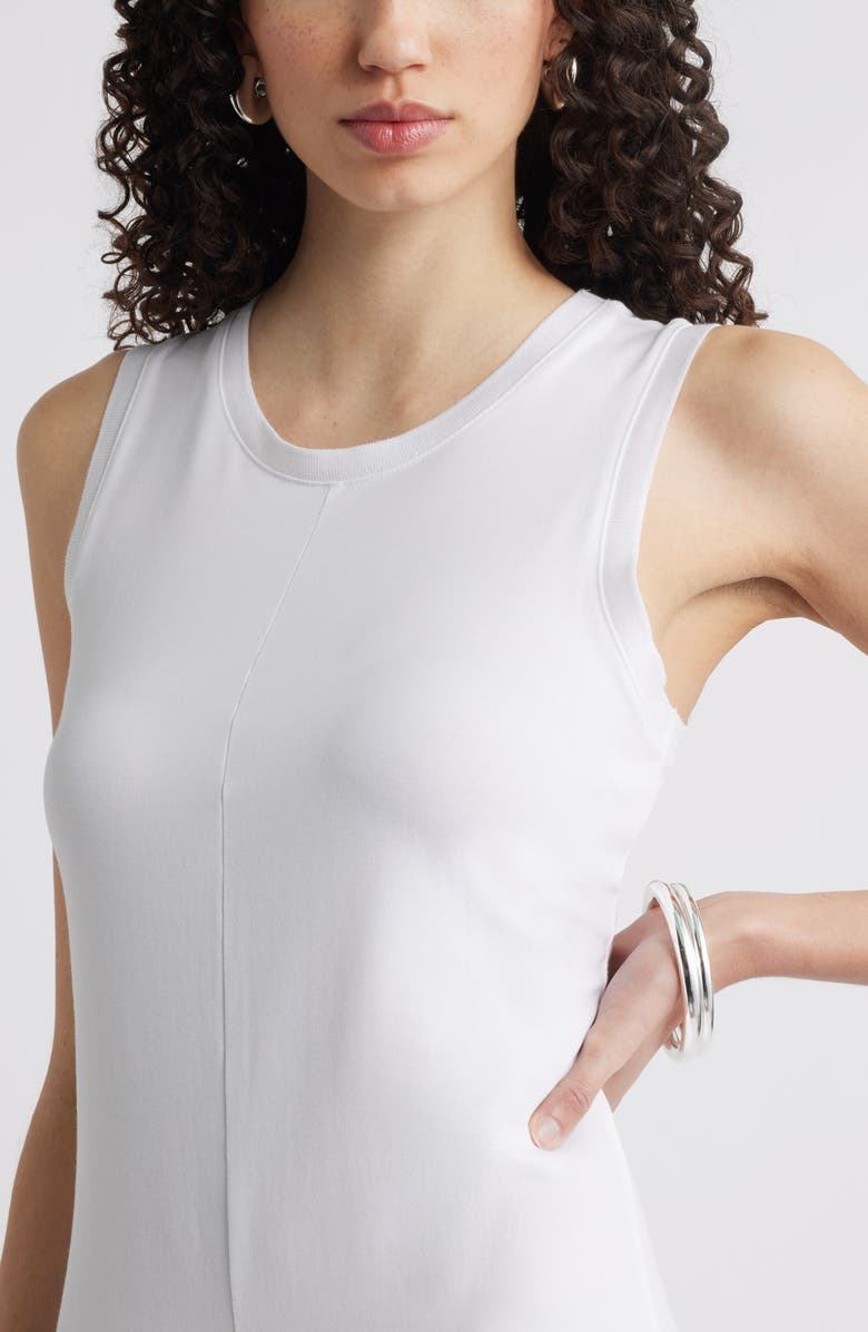 Nordstrom Sleeveless Cotton Blend Dress, Alternate, color, White