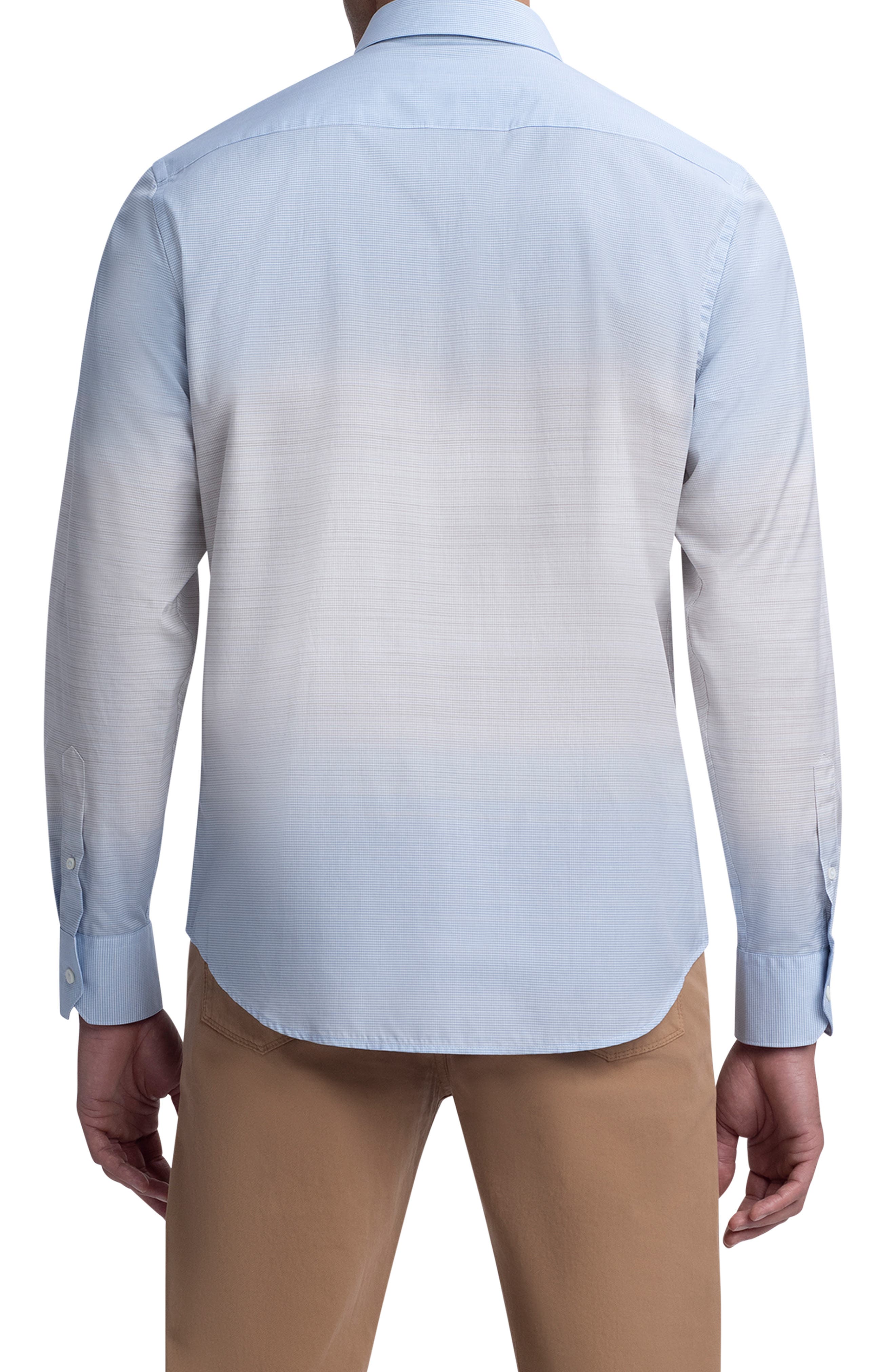 Bugatchi Shaped Fit Gradient Stripe Button-Up Shirt (Men) | Nordstromrack