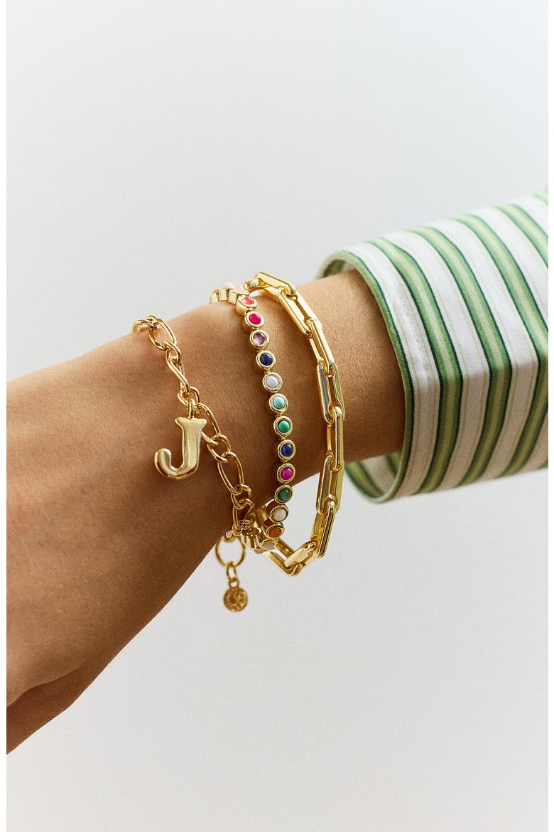 Annika Initial Bracelet, Alternate, color, GOLD - P