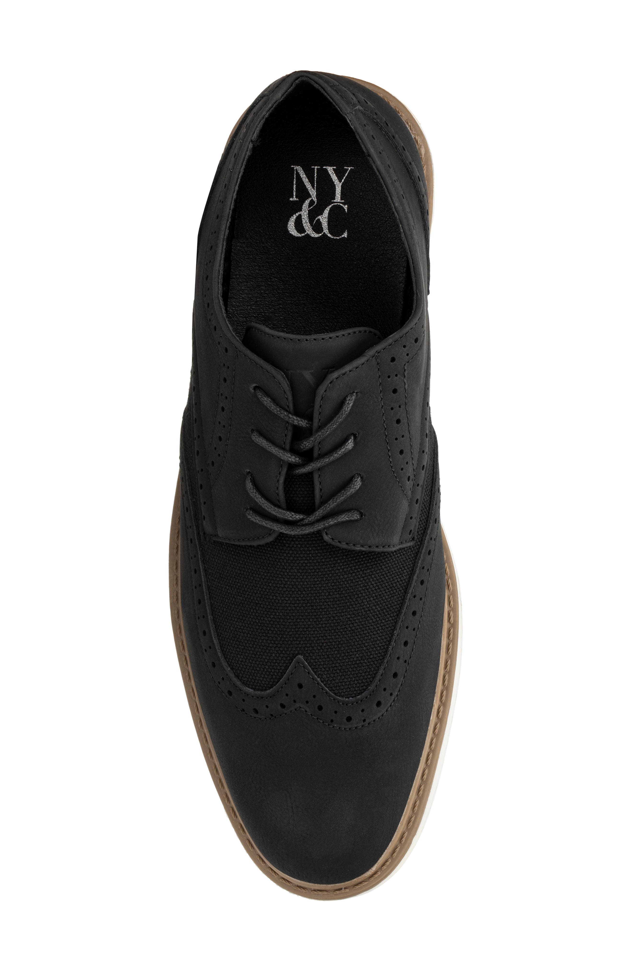 NEW YORK AND COMPANY Tyler Wingtip Loafer, Alternate, color, Black