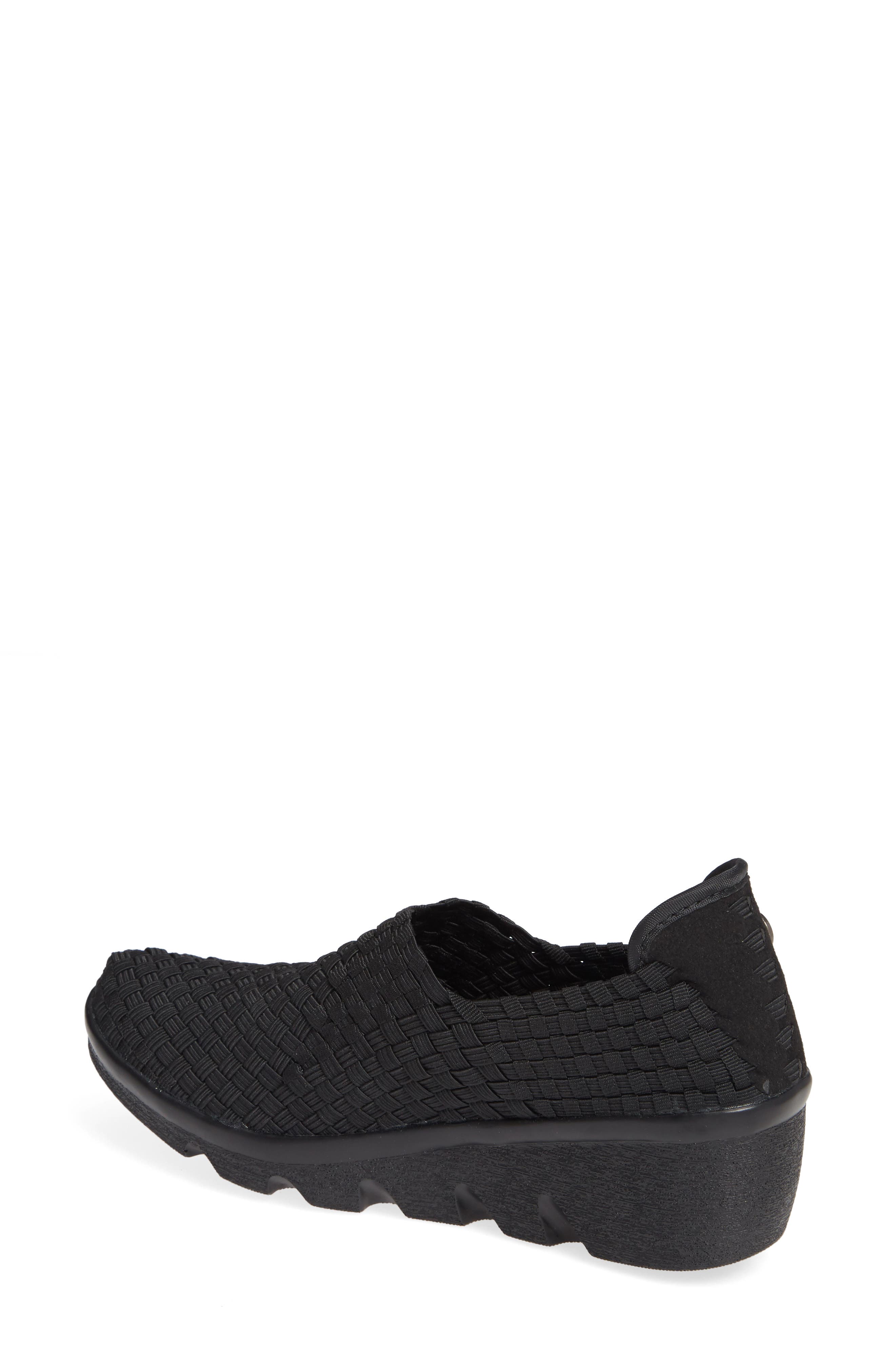 Shianne Wedge Sneaker, Alternate, color, BLACK FABRIC