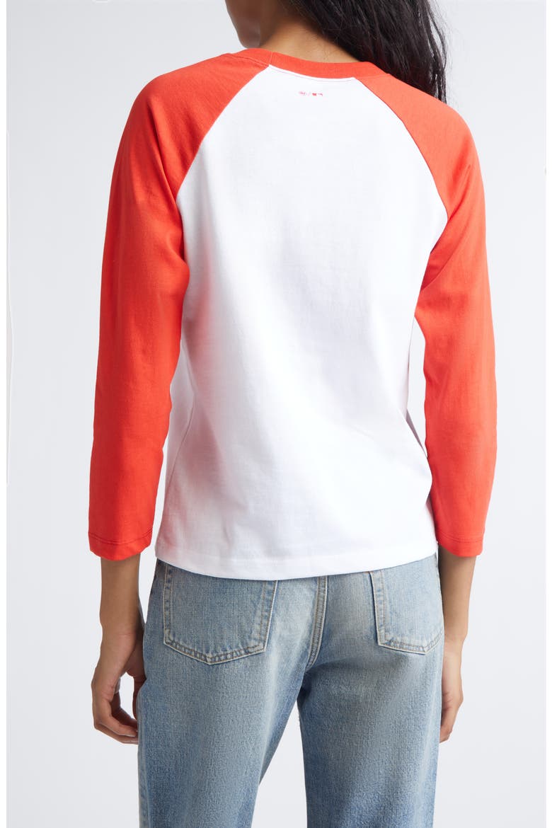 x Yankees Serif Cotton Baseball T-Shirt, Alternate, color, WHITE/FIRE RED