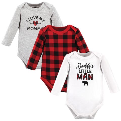 Cotton Long-Sleeve Bodysuit 3Pk (Baby)
