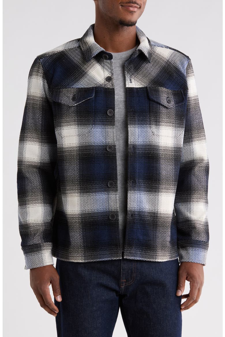 Nawin Long Sleeve Overshirt, Main, color, NAVY