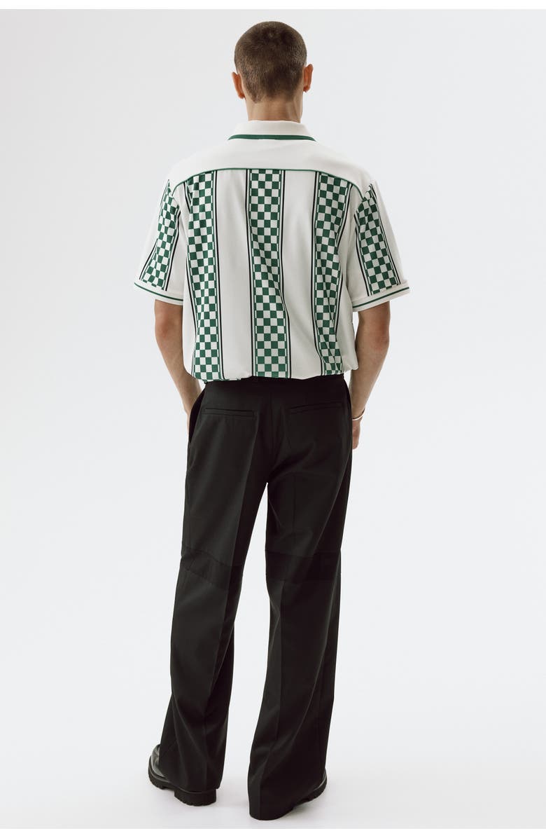 H&M Loose Fit Football Shirt, Alternate, color, White/Euphoria
