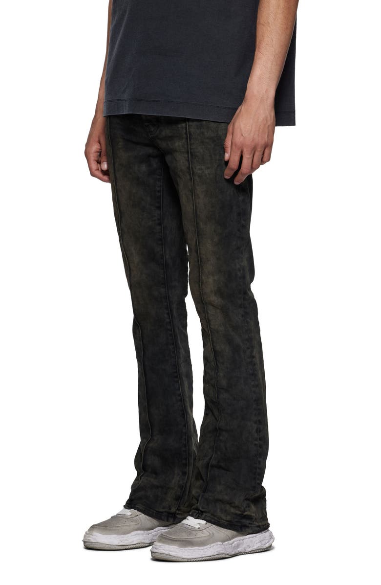 PURPLE BRAND Pintuck Flare Leg Jeans, Alternate, color, Brown