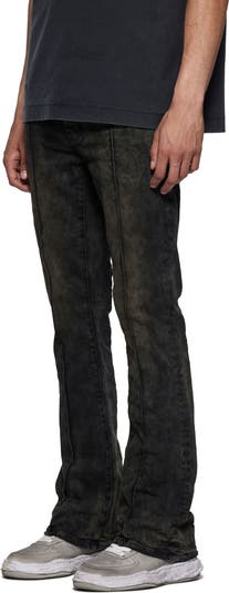 Pintuck Flare Leg Jeans