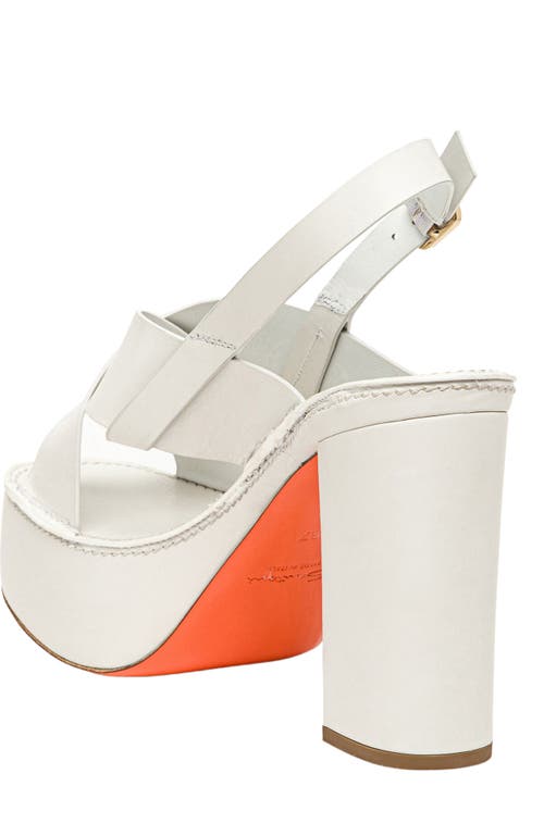 Santoni Tropez Leather Crisscross Platform Sandals