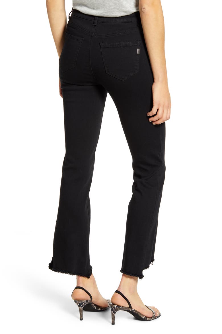 Sharkbite Hem Crop Jeans, Alternate, color, BLACK