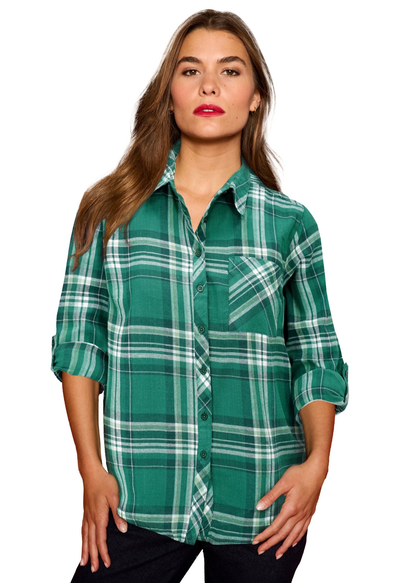 selected WHITE MIDNIGHT VINE PLAID