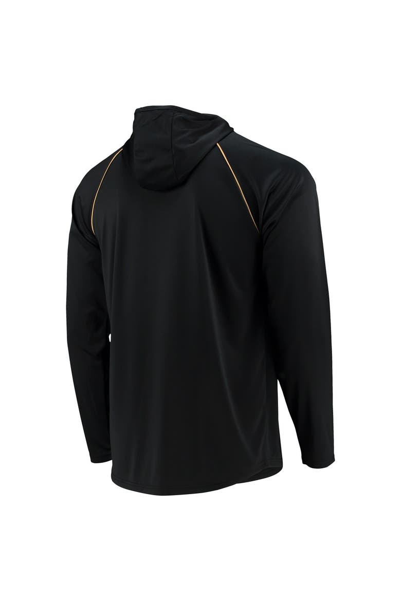Men's Starter Black New Orleans Saints Raglan Long Sleeve Hoodie T-Shirt, Alternate, color, Black