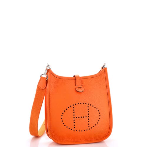 Pre-owned Hermes Hermes Evelyne Bag Gen Iii Clemence Tpm In Orange