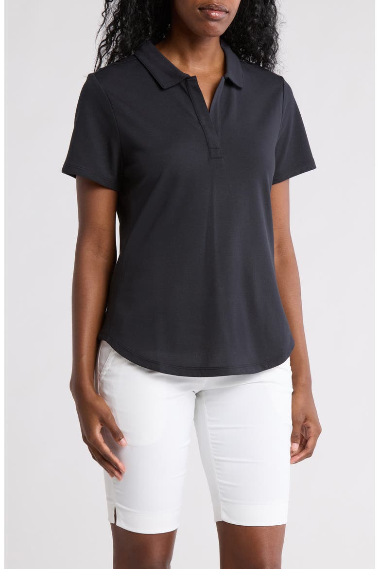 Del Ray IslandZone® Pique Polo, Main, color, BLACK