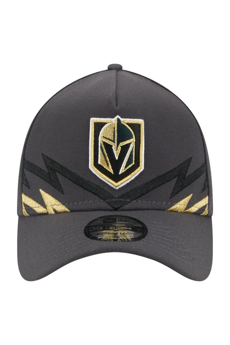 Men's New Era Gray Vegas Golden Knights Zig Zag 39THIRTY A-Frame Perforated Flex Hat, Alternate, color, Gray