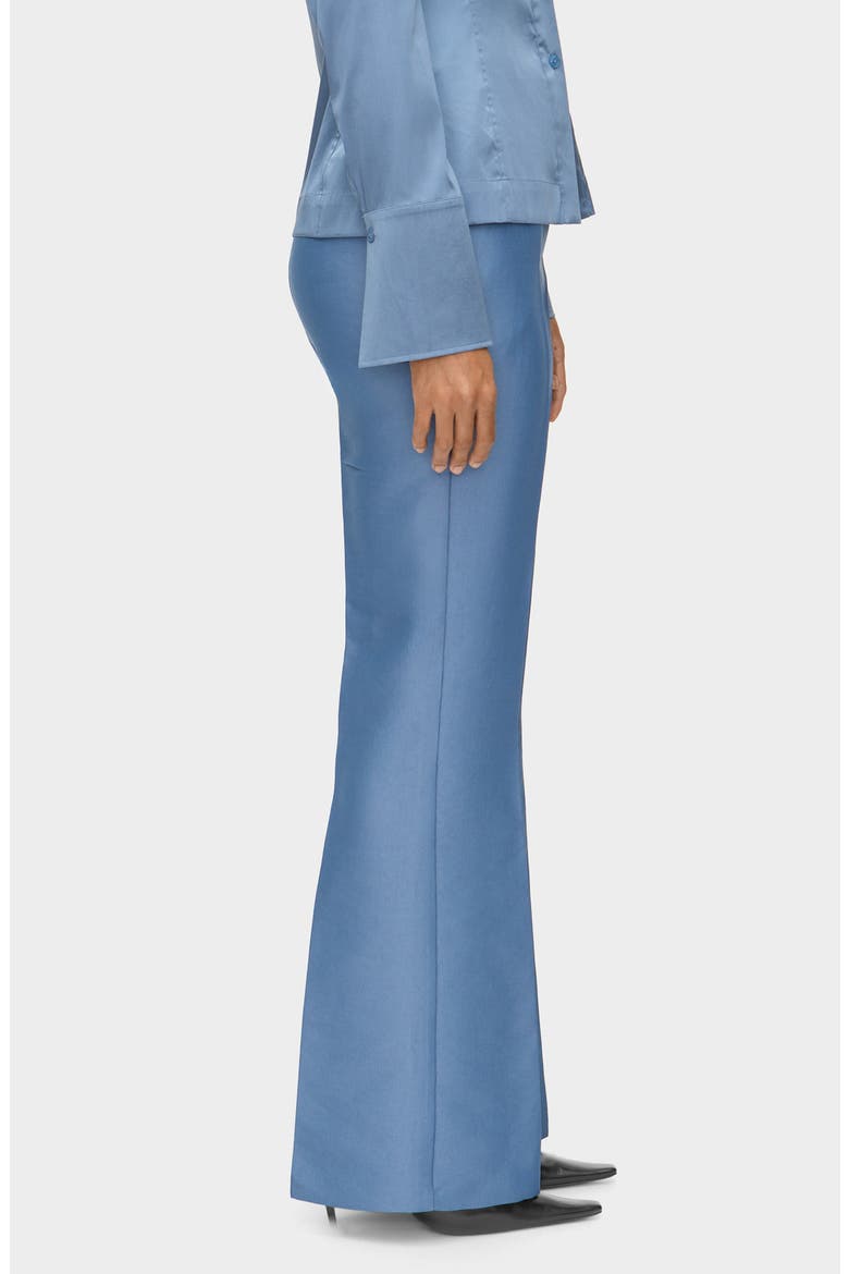 Figaro Satin Pants, Alternate, color, STEEL BLUE