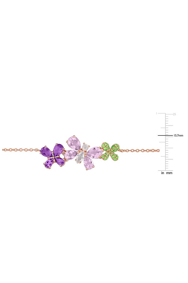 Multi-Gem Butterfly Pendant Necklace, Alternate, color, PURPLE