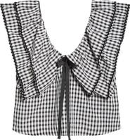 SUGARLIPS Dovery Gingham Ruffle Top